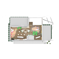 Aire de jeux intérieure commerciale Happy Zone, design 3D, café pour enfants, centre de divertissement familial avec équipements de jeu pour enfants