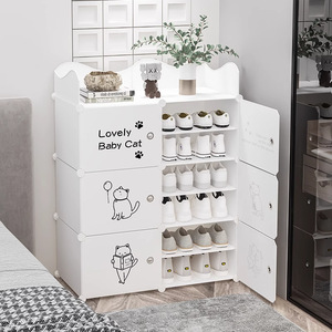 Multi Layer <b>Shoe</b> <b>Rack</b> Cabinet Plastic Modular Freestanding Indoor <b>Storage</b> For Entryway Dormitory Minimalist Design - Product Image 1