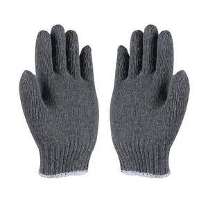 black cotton knitted gloves