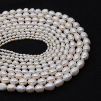 Perles de culture d'eau douce en cristal YWJC en gros, brins de perles de riz 2mm-13mm, perles filetées DIY pour la fabrication de bijoux