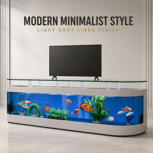 Meuble TV Aquarium de Luxe Moderne 150-650L avec Bassin en Verre Ultra Transparent et Filtration Écologique Automatique pour Salon - Product Image 5