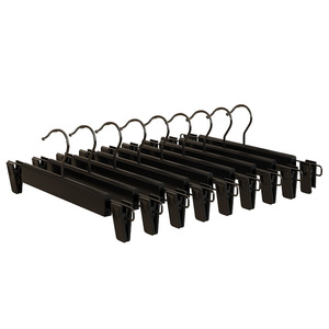 Nano Pants <b>Hanger</b> Matte Black Pack Of 5 Space Saving Clothing Organizer Hook Type Minimalist Rectangle Shape - Product Image 1