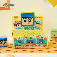 Boîte de rangement de papeterie carrée miniature Joytop avec logo personnalisé, organisateur de bureau pour enfants de maternelle, étui de rangement de dessins animés Shin-chan, vente en gros