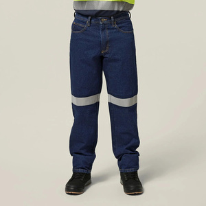 Pantalones de Trabajo de Carpintero de Alta Visibilidad para <span class=keywords><strong>Hombre</strong></span> Jeans de Mezclilla Regular Personalizados con Detalles Reflectantes Pantalones <span class=keywords><strong>Cargo</strong></span> de Talla Grande - Product Image 3