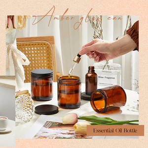 Lọ thủy tinh hổ phách 250ml giá sỉ, có nắp, dùng làm giá đựng nến, đèn lồng và lọ đựng nến - Product Image 5