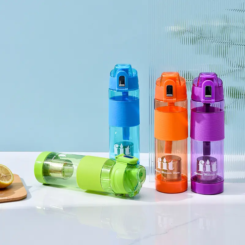 650ml Household outdoor plastic Nature Mineral portable alkaline water bottle with nozzle