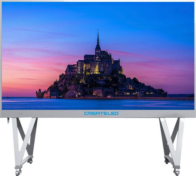 CreateLED Visual Black Diamond VBD 136'' 4K Smart Interactive Interface All-in-One Portable LED TV and Conference Display Create