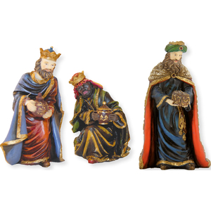 Figuras de Natividad Pintadas a Mano ZICOM, Tres Reyes Magos, 30 cm, Figuras Navideñas de Juguete, Modelo Alemán 9069-K040-02 - Product Image 1