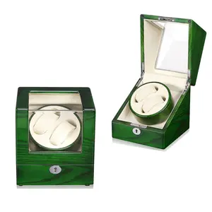 GC03-S105GEB Wooden Watch Winder Atomic Green Watch Winder For Automatic Watches