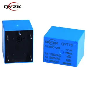 Blue Shell Relais Buis Verpakking Koper Contact Switching T73 7A 10A Suiker Kubus Dc 12V 5 Pin Power Relay