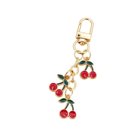 Porte-clés créatif en forme de fruit, pendentif de sac, orange, fraise, avec pompon, décoration de sac pour femme, petit cadeau, vente en gros personnalisée