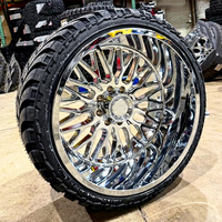 Jantes tout-terrain 4x4 en alliage forgé 6x5.5 8x170 8x180 6/8 trous 22x12 22x10 24x14 26x16 28x16 avec enjoliveurs flottants personnalisés