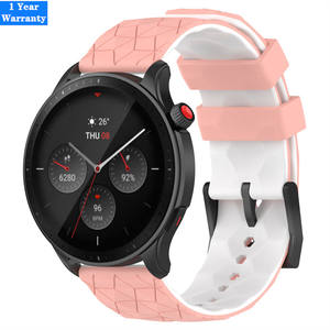 Correa de silicona de 20mm y 22mm para Samsung Galaxy Watch 4 6 <span class=keywords><strong>Classic</strong></span> 5 <span class=keywords><strong>Pro</strong></span> 44 40 42 46mm para <span class=keywords><strong>Huawei</strong></span> <span class=keywords><strong>GT</strong></span> <span class=keywords><strong>2</strong></span>/3, banda deportiva con patrón de fútbol - Product Image 1