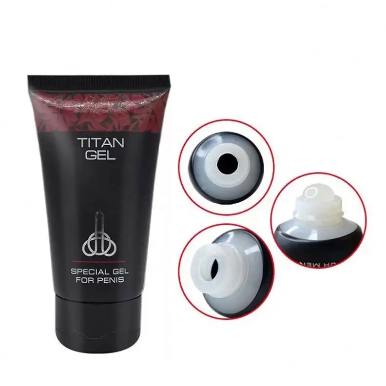 Titan gel tubo de pênis branco, produto sexual adulto masculino