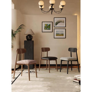 Modern Wooden Bullhorn Back Dining <b>Chair</b> with Upholstered Seat – Natural Oak Restaurant & Home Furniture Wholesale - Product Image 1