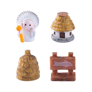 Thu nhỏ cổ tích vườn Mini nhựa nhà tiểu lùn bức tượng đồ trang trí cho Diy Bonsai mọng nước trồng hồ cạn chậu hoa - Product Image 5