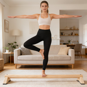 Planche d'équilibre en bois massif de hêtre pour la maison, les entraînements de renforcement musculaire et la formation à la stabilité, 3 en 1 - Product Image 4