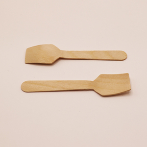 Cuchara de bambú ecológica Cubiertos Biodegradable <span class=keywords><strong>Desechable</strong></span> Logotipo personalizado Impreso Mini cuchara de madera para helado - Product Image 5