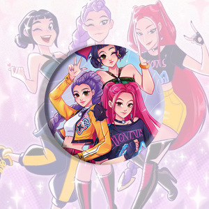 Broche de Metal con Diseño de Anime de Chicas Cazadoras de Demonios, Estilo Coreano, Lindos Botones, Regalos de Cumpleaños, Accesorios para Ropa - Product Image 1