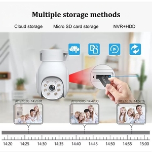 Caméra de sécurité WiFi EseeCloud 4K avec vision nocturne PTZ 3MP/5MP/8MP, détection de mouvement, capteur CMOS pour usage domestique et extérieur - Product Image 4