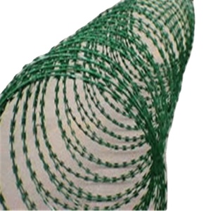 <span class=keywords><strong>Fil</strong></span> de fer <span class=keywords><strong>barbelé</strong></span> pour rasoir <span class=keywords><strong>vert</strong></span>, pièces revêtues de PVC - Product Image 1