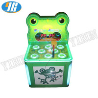 Machine de jeu d'arcade Whack-a-Mole miniature pour enfants, à monnayeur, avec marteau de dessin animé et système de rédemption de tickets