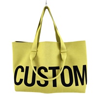 Sac de plage personnalisé avec logo, sac à main grande capacité, sacs de shopping, sacs fourre-tout tendance pour femmes