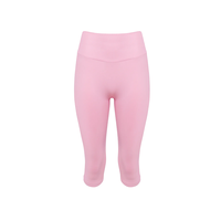 Service OEM Leggings Capri de yoga pour femmes, taille haute, respirants, pour le fitness, avec effet froncé invisible pour le fessier et coupe sculptante, couleur unie