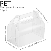 Boîtes cadeaux jetables en PET transparent avec logo personnalisé pour l'emballage de collations de fête