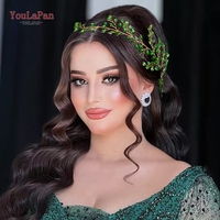 YouLaPan HP21 Fascinator de Mariage Tendance avec Strass Scintillants, Coiffe de Mariée Haut de Gamme pour Fêtes de Mariage