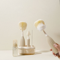 Ensemble de brosses de nettoyage pour biberons en silicone de qualité alimentaire Socan, multifonctionnel, kit de brosses de nettoyage pour biberons