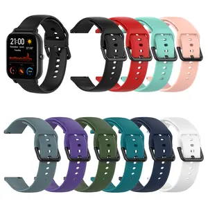 Silicone Wrist Band Strap For Huami Amazfit GTS 2 / Mini Rubber Watch Band Sport Bracelet For Xiaomi Amazfit Bip U GTS 4 Mini