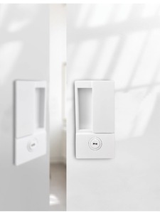 Modern Sliding Door <b>Lock</b>-Silent Flat Design Embedded Handle Magnetic Type Durable Zinc Alloy Metal Key Easy Apartment School - Product Image 3