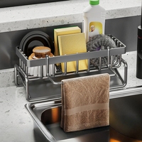 Nouvel arrivage de matériel de vaisselle organisateur porte-éponge pour évier de cuisine robinet support de rangement accessoires de rangement de cuisine