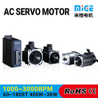 Kit de moteur servo industriel triphasé AC entièrement fermé pour usage intensif, 9,8 kg, 1500 tr/min, pour machine CNC