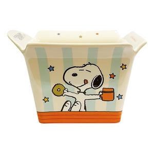 Tazón de Palomitas de Maíz de Cerámica Snoopy de 350 ml, Cuadrado, con Tapa Abatible, Diseño de Dibujos Animados, Tazón para Aperitivos para Fiestas, Apto para Microondas - Product Image 3