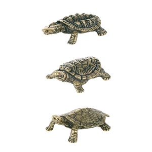 Cũ Brass Rùa Bức Tượng Bằng Đồng Trà Đồ Trang Trí Vật Nuôi Kim Loại Thủ Công Bộ Sưu Tập Với Khắc Xử Lý D73 Bộ Sưu Tập - Product Image 5