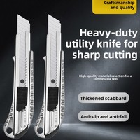 Couteau utilitaire en aluminium de qualité industrielle, robuste, pour couper le papier, le papier peint, ouvrir les boîtes, extra-épais, vente en gros d'usine