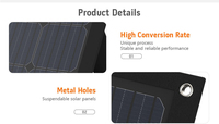 Panneau solaire portable pliable PERC 100W 18V pour stations d'alimentation 300W 500W 600W 1000W, câble connecteur 10-en-1, haute efficacité