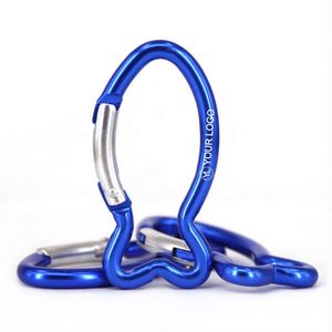 Custom Logo Portable Fish Shaped Aluminum Carabiner Keychain <b>Spring</b> <b>Clip</b> for Trade Show Giveaways - Product Image 1