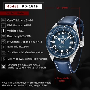 PAGANI DESIGN 1649 Men's <b>Watch</b> Automatic <b>Mechanical</b> <b>Watch</b> Stainless Steel Waterproof Night Light Calendar Men's Luxury <b>Watches</b> - Product Image 6