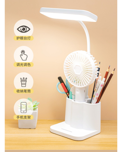 Staffa per <span class=keywords><strong>telefono</strong></span> cellulare portapenne portapenne doppio portapenne a tre temperature di colore che piegano la lampada da tavolo - Product Image 2