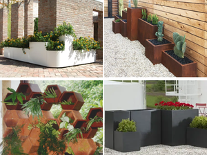 Jardinière décorative en métal pour <span class=keywords><strong>lit</strong></span> <span class=keywords><strong>de</strong></span> <span class=keywords><strong>jardin</strong></span> surélevé bon marché jardinière extérieure personnalisée grand pot <span class=keywords><strong>de</strong></span> fleurs antirouille - Product Image 2