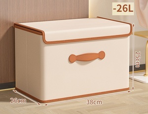 Sac de rangement pliable 26L pour vêtements, boîte de rangement portable pour armoire avec poignée renforcée pour la literie, les couettes et les organisateurs de placards - Product Image 2