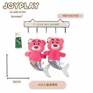 Peluche Super Morbido Personalizzabile ODM a Forma di Orsetto Teddy in Cotone, Orsetto a Forma di Fragola Sirena e Borsa Animale Marino con Caratteristiche Carine - Product Image 1