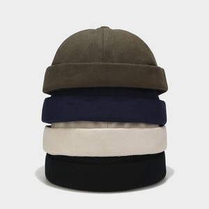 Gorra de béisbol sin ala ajustable de algodón puro estilo Landlord/Yuppie para venta al por mayor - Product Image 3