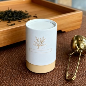 Boîte cylindrique personnalisée recyclable en carton alimentaire avec impression à l'encre de soja pour thé, café, matcha, épices et noix - Product Image 1