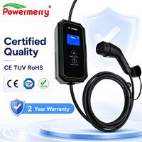 Pengisi Daya EV Portabel Tipe 2 3.5kW Baru 16A 230V AC CE TUV RoHS IP67 Perlindungan Kebocoran 5m Steker Kustom EU Rumah