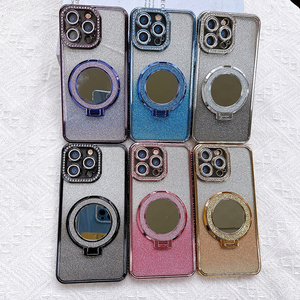 Ốp lưng điện thoại <span class=keywords><strong>iPhone</strong></span> 16 15/15 Pro/14 Promax lấp lánh, ốp Chrome Bling Bling cho <span class=keywords><strong>iPhone</strong></span> 13 có chân đế - Product Image 6