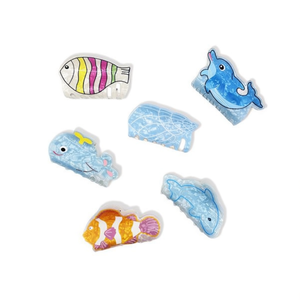 Fermagli per capelli a forma di animali marini ZiZi, 8 cm, in plastica, design a cartoni animati, per bambini e donne - Product Image 1